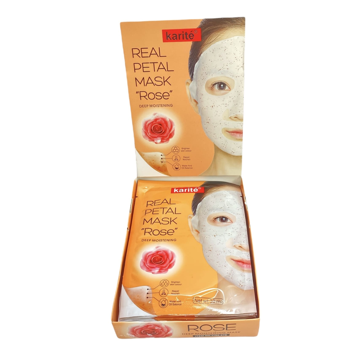 Mascarilla de velo pétalos de rosa
